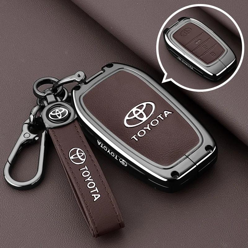svagd6 Zinc Alloy Car Remote Key Case Cover for Toyota CHR Prado Prius Camry Corolla RAV4 - Durable Replacement Key Shell Accessory