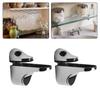 2Pcs Glass Clamp ZincAlloy Glass Clips Shelf Clamps Holder Flat Back Mount Holder 55 X 24 Mm For Partition Board Desk