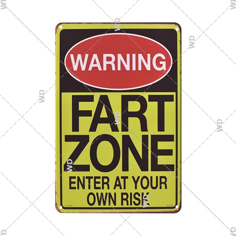 Caution Metal Tin Sign Vintage Metal Plaque Warning Slogan Retro Metal Posters Plate Signs Door Factory Home Wall Decor