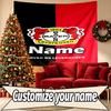 Custom Name Personalized Bayer 04 Leverkusen Print Tapestry, Wall Art Decor, Bedroom, Dorm, Apartment, LivingRoom, Party Backdrop, Gift for Birthday
