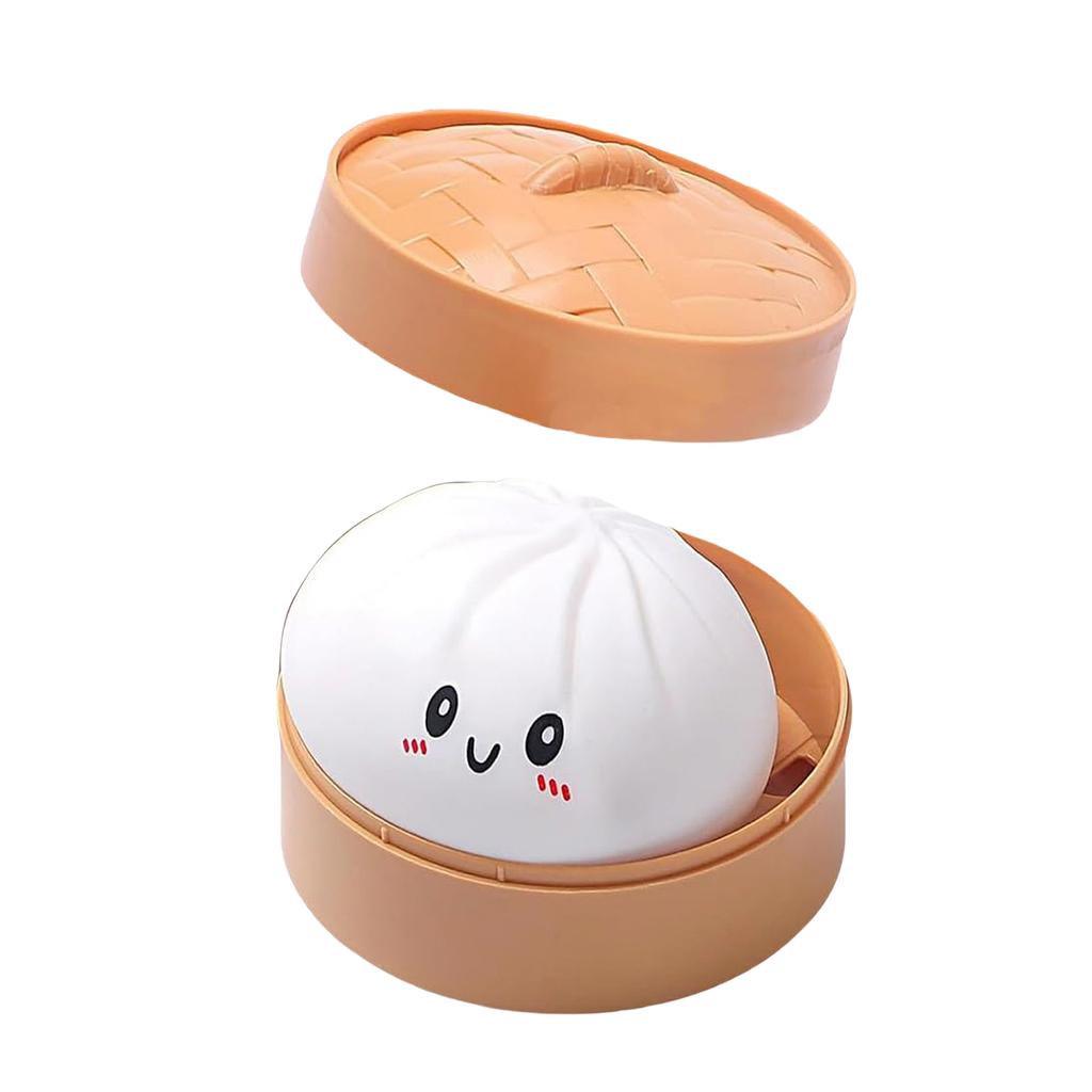 Разноцветные Дамплинг Сквиши Антистрессовые Мячики Фиджет Сенсорные Игрушки Симуляция Еды Сквиши Булочка с Пароваркой Мячик из Теста для Сжатия Подарки