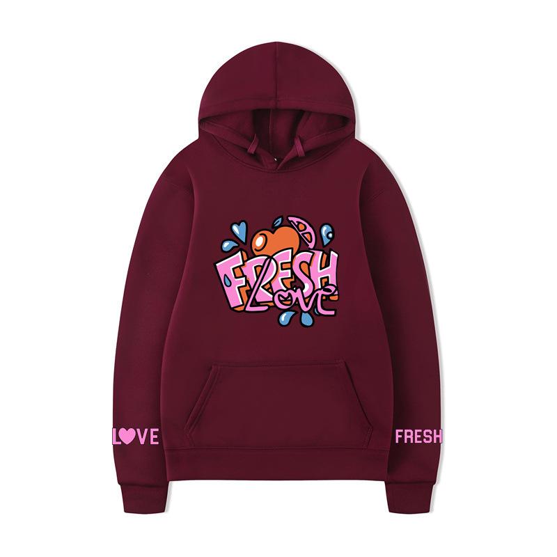 Осень Зима Принт Буквы Мужское Худи Y2K Одежда Винтажная Мода Оверсайз Повседневные Унисекс Пуловеры с Длинным Рукавом