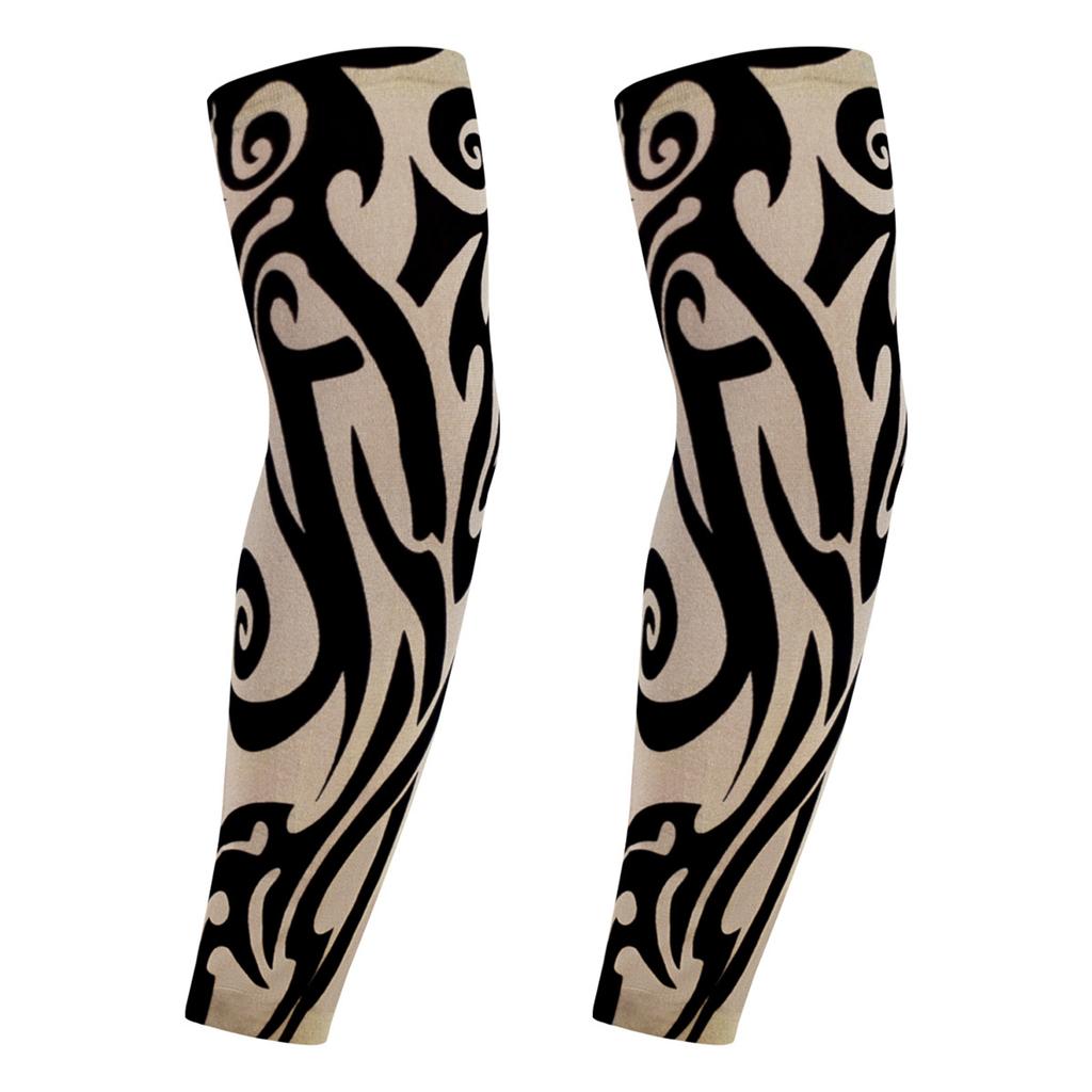 Simulation Tattoo Arm Sleeves Sunproof Arm Covers for Outdoor Enthusiasts Sport Accessory Driving Cycling Arm Protectors