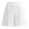 Shop   Women Linen Pleat Back Banding Shorts Navy Pic Wpt 1395