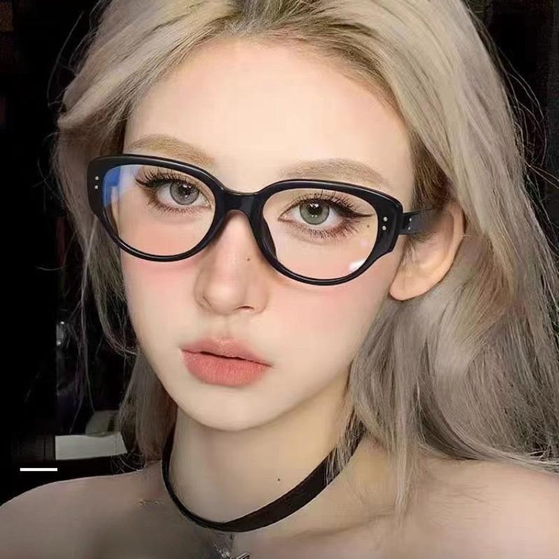 Солнцезащитные очки «кошачий глаз» Женские высококачественные очки в европейском и американском стиле в оправе с простым лицом, очки с защитой от синего света