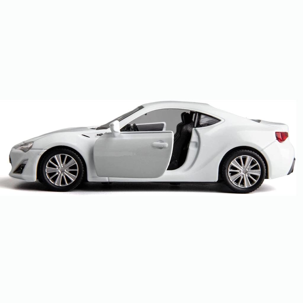 1:36 Scale Diecasting Alloy Car Model Toyota 86 Toy Car, Pull Back Vehicles Toy Car for Toddlers Kids Boys Girls Gift White