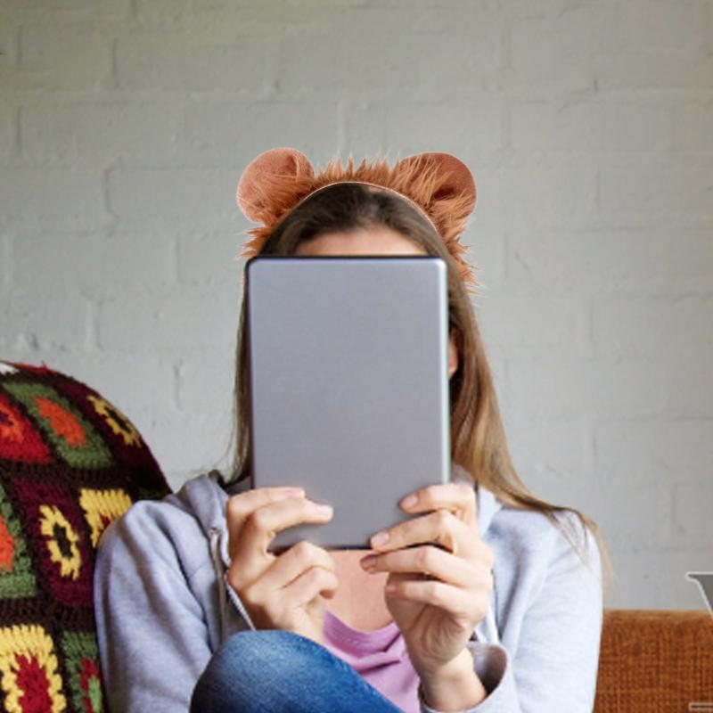 3pieces Creative Performances Lion Ear Hairband Bowtie Tail Adult Taking Photo Headbands Halloween Carnivals Hair Hoop