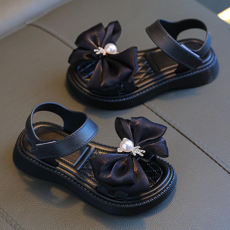 Сандалии для девочек. Модная летняя противоскользящая обувь принцессы для девочек. Пляжная обувь с мягкой подошвой для маленьких девочек.