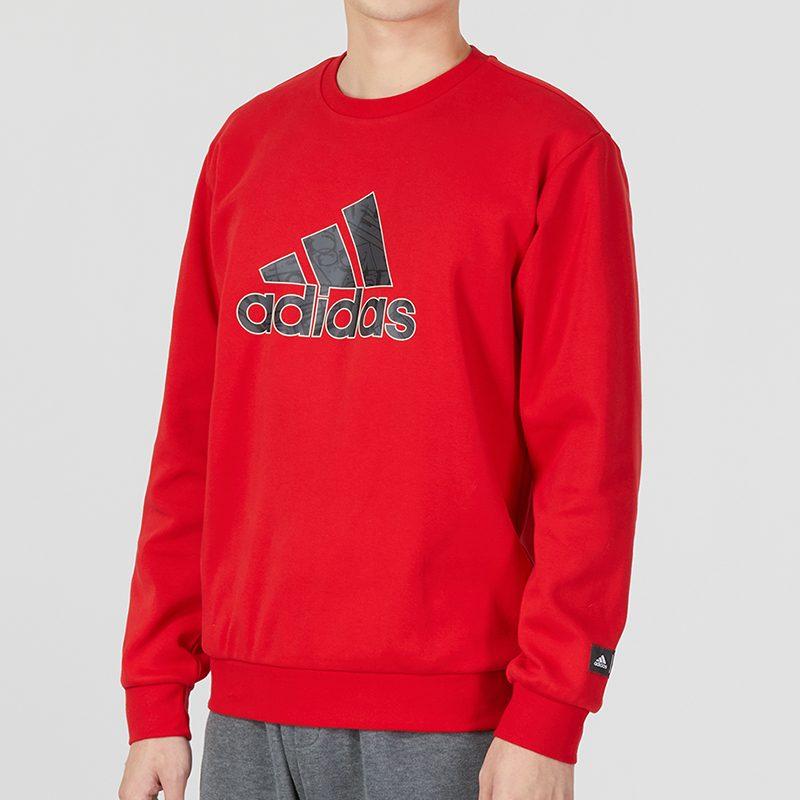 Adidas CNY Sweatshirts Men's Red Crew Neck Moderate Regular HZ3025