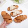 Kids Fashion Girls Slippers 2024 France Style Open-toe Retro Ethnic Style Children Casual Shoes Drop Shipping Platform Non-slip