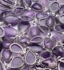 Amethyst Gemstone 925 Sterling Silver Plated Handmade 5 PCs Fancy Pendants Jewelry SEN-262