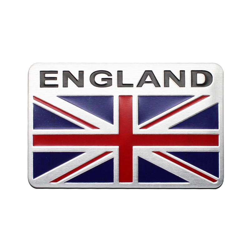 Автостайлинг 3D Алюминий АНГЛИЯ Соединенное Королевство Великобритания Национальный Флаг Карта Авто Мотоцикл Значок Эмблема Наклейки Автоаксессуары