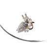 Элегантная пряжка-брошь для шелкового шарфа в виде бабочки с жемчугом - Аксессуар из черного сплава для шерстяной одежды