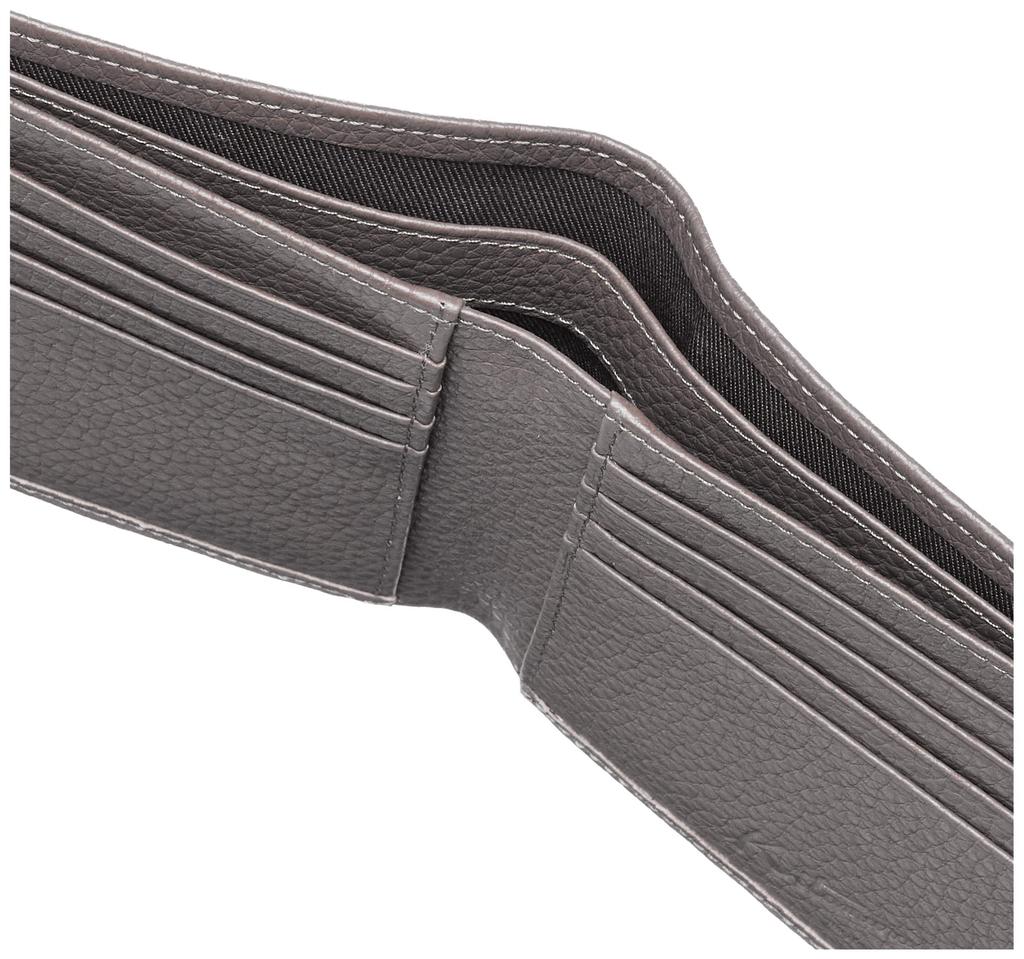 Кошелек Шагреневая кожа, на которой царапины менее заметны ZH0426 Серый 80801 [Kitamura] Двухскладной (отделение для купюр) Мужской