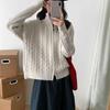 Retro Twist Knitted Cardigan for Women's Autumn and Winter New Lazy Wind Double Zipper Stand-up Neck Sweater Jacket for Women