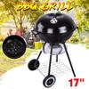 Trolley Metal Charcoal BBQ Grill Pit Outdoor Camping Cooker Garden Barbecue Tools 17'' BBQ Accessories Cooking Tools
