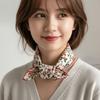 Flower Floral Print Silk Scarf Thin Square Handkerchief All-match Printed Scarves  Beach