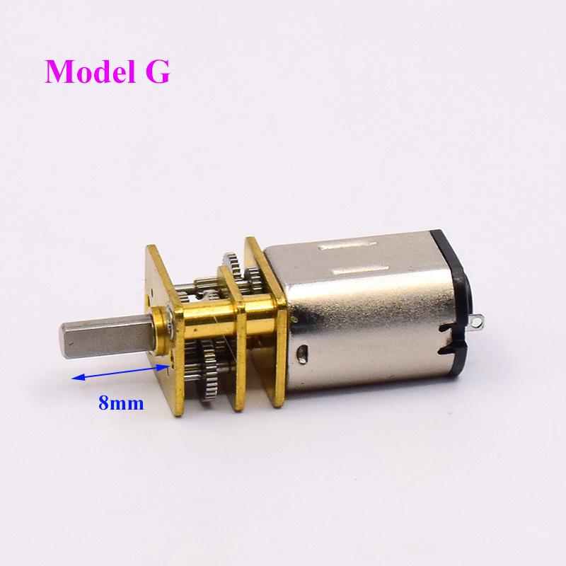 Mini N20 Gear Motor DC 3V-12V Slow Speed Full Metal Gearbox Gear Reducer Electric Engine Large Torque DIY Toy Robot