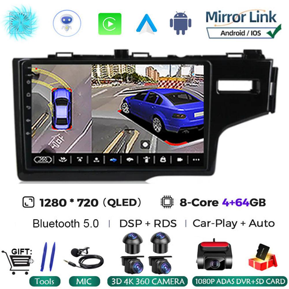 9'' Android 14 автомобильное радио для Honda Fit Jazz 2013 2014 2016 2018 GPS навигация стерео мультимедиа видеоплеер экран головное устройство