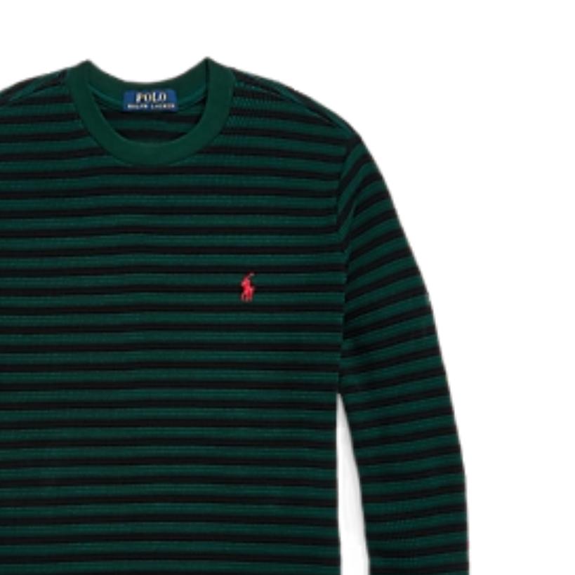 Футболка Polo Ralph Lauren с вышивкой маленькой пони, полосатая, хлопковая, с круглым вырезом, с длинным рукавом, детские топы 323920630-004