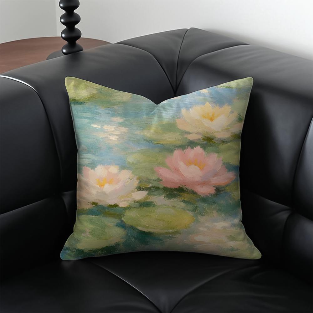Fresh Daisies Pillow Fresh Pastoral Cushion Cover Pillow Case Antidustmite Invisible zipper silky plush cushion