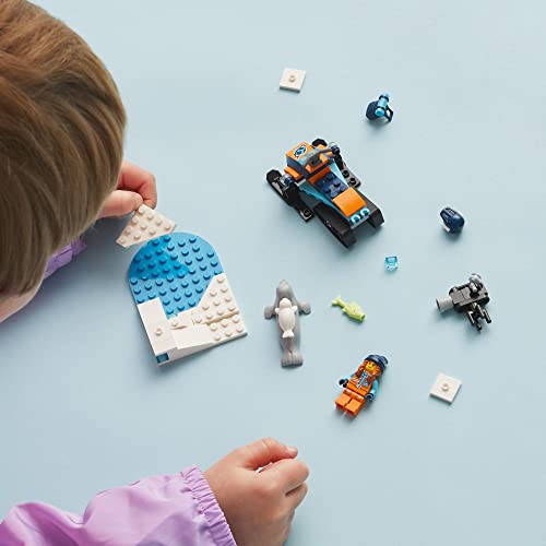 Игрушка LEGO City Снегоход Арктического Исследователя, отличный подарок на день рождения, Рождество и другие развивающие игрушки для мальчиков и девочек от 5, 6, 7 и 8 лет. Pe