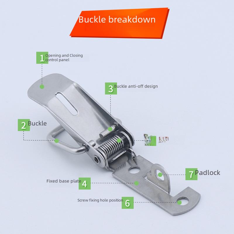 Замок-пряжка Duckbill из нержавеющей стали 304 для деревянных или металлических ящиков