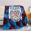 Custom Name,West Ham United Printed Flannel Blanket, soft throw for bedroom sofa, washable, Christmas present, great gift.