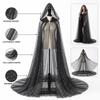 with Oversized Hood Glitter Cape Lace-up Overcoats Glitter Halloween Hooded Cloak  Cosplay Outfits