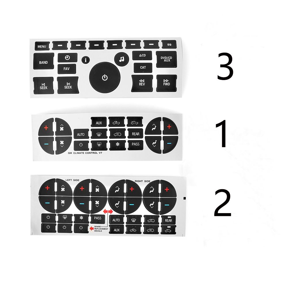 Климат-контроль Замена Наклейки для салона автомобиля Ремонт кнопок Украшения Кнопка управления Наклейка