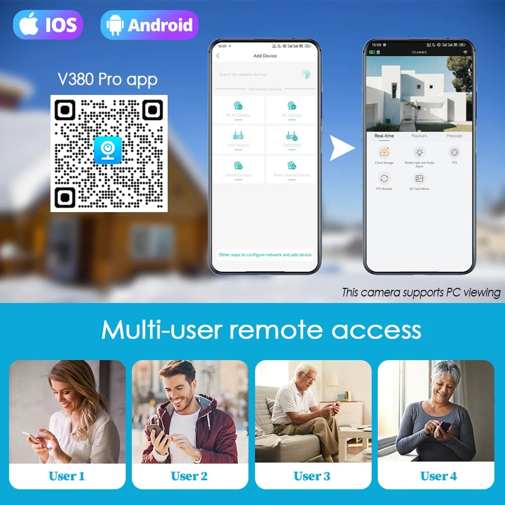 12MP 6K Solar 4G IP Camera CCTV Surveillance 10X Digital Zoom Outdoor Waterproof Monitor Pir Motion Detect Night Vision V380 Cam