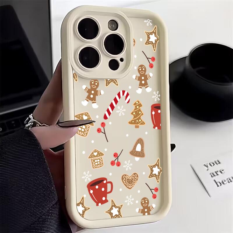 Милый Рождественский Узор Силиконовый Чехол Для Телефона Для Xiaomi Mi 15 14T 14 13T 13 12 11 Lite 4G NE Poco X6 X5 X3 F5 F6 M6 X7 Pro Чехол