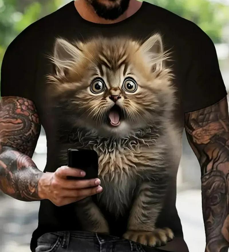 Футболка размера XXS-6XL Plus для мужчин, забавная одежда с принтом поцелуя обезьяны и губ, футболка с принтом 3D гориллы, унисекс, короткий рукав, топы, футболка