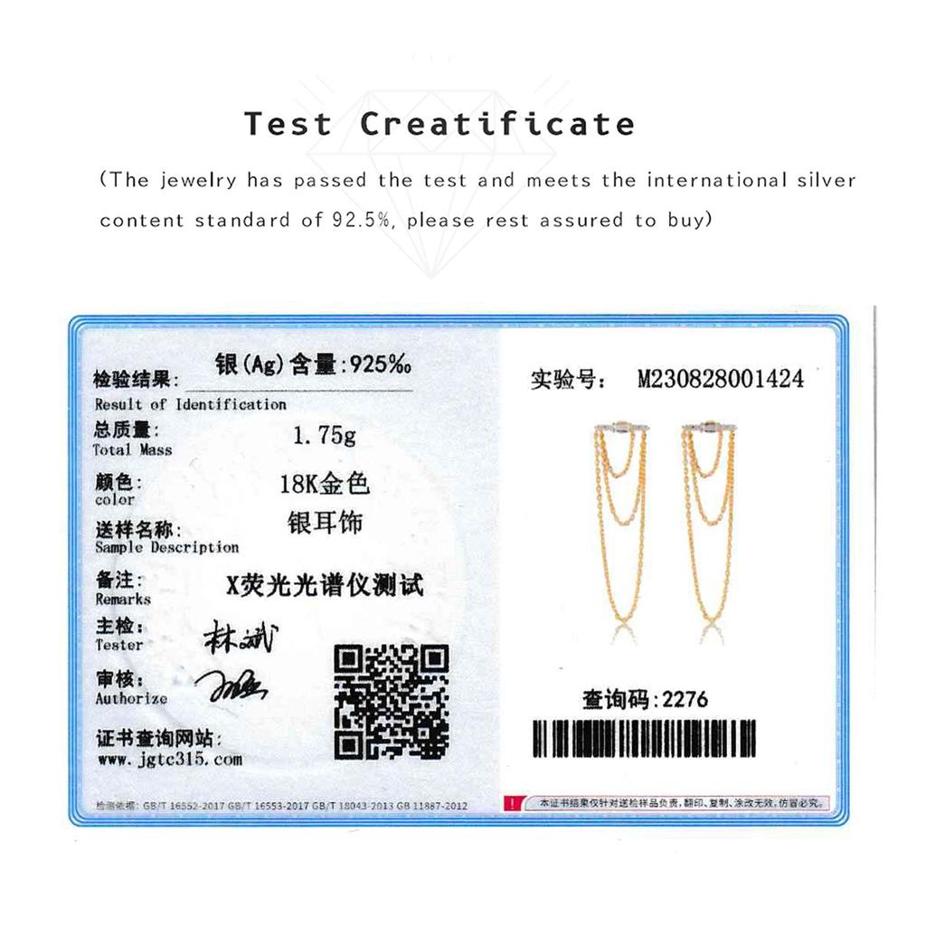 ANDYWEN Стерлингового серебра 925 пробы, стильные великолепные серьги из стерлингового серебра с позолоченными цирконами и несколькими цепочками, женские роскошные ювелирные украшения