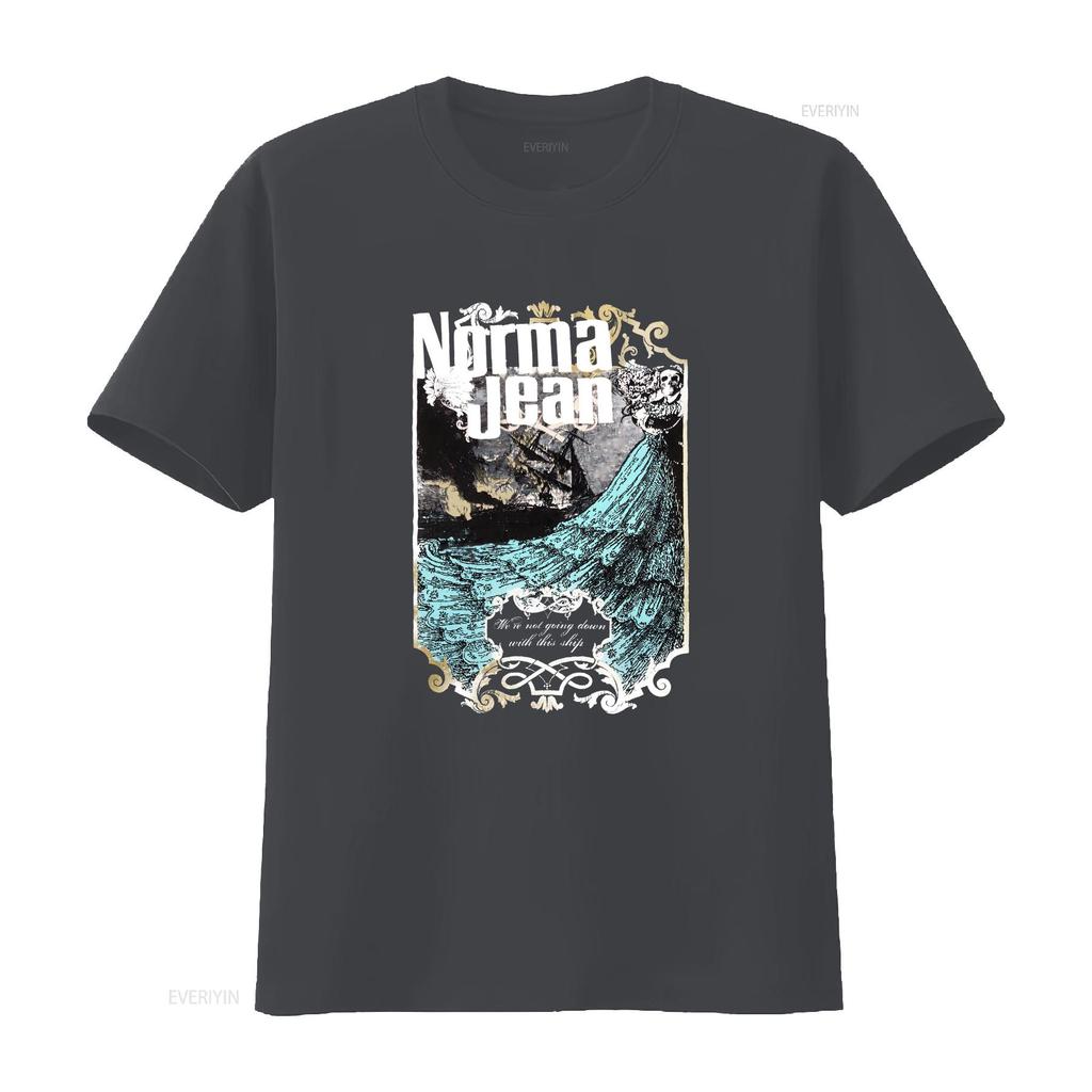 Ремейк футболки группы Norma Jean мы не пойдем ко дну на этом корабле TE6138 винтажная стираная унисекс дышащая эластичная