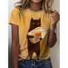 Футболка с изображением животных, женская летняя 3D уличная забавная принтованная одежда с короткими рукавами, забавная футболка