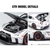 1/32 Nissan Skyline GTR R35 Racing Toy Car Model for Children RMZ CiTY Diecast Alloy Miniature Sound Light Collection