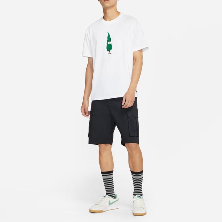 Nike T Shirts Men's White Crew Neck Moderate Straight Fit DM2244-100