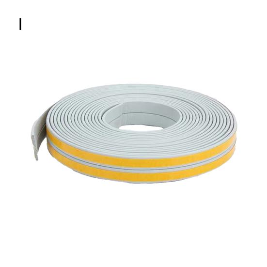 Уплотнительная лента 10 м, эластичная звукоизоляционная резиновая универсальная длинная дверная стопорная лента для раздвижных дверей
