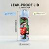 1PC Dinosaur Holding Red Heart 750ml Color Plastic Sports Water Bottle Leakproof Flip Straw Lid Suitable for Sports Office Home Use