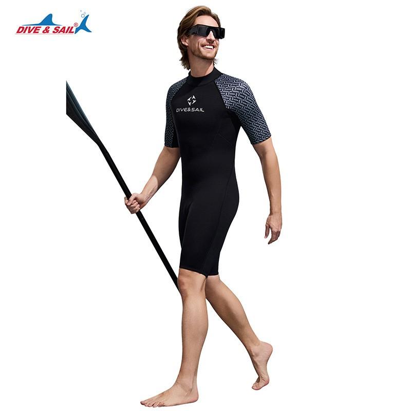 2mm Full Body Wetsuit Diving Snorkeling Surfing Warmth Protection Short Sleeve Unisex Adult