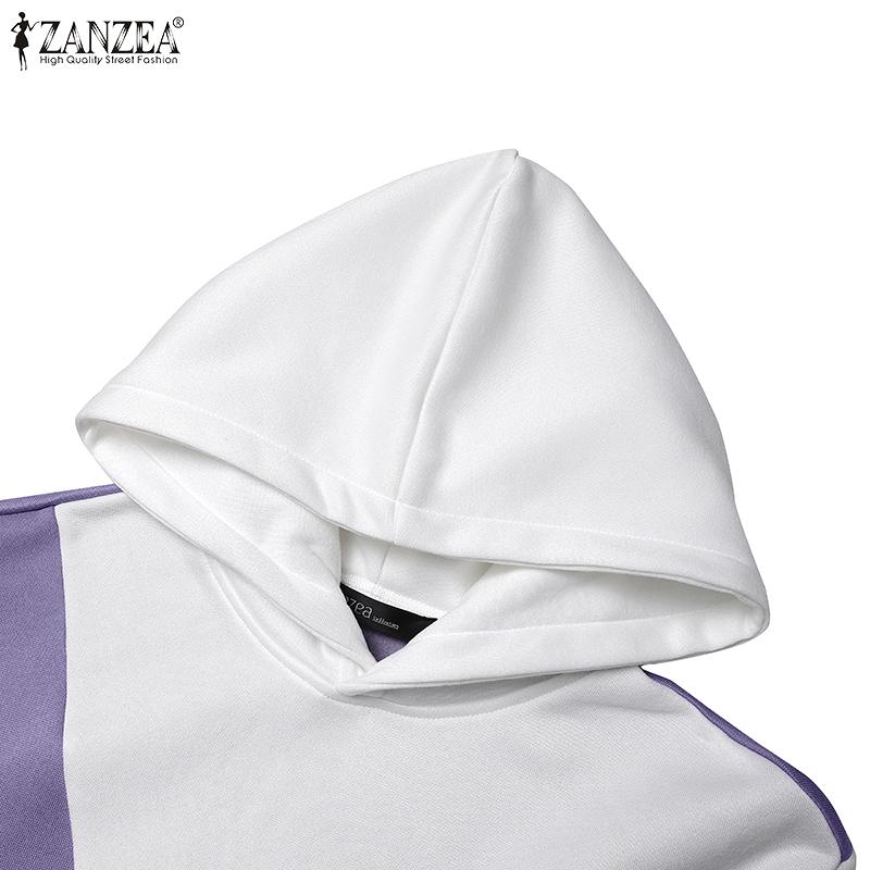 ZANZEA Женские пуловеры с капюшоном и штаны, повседневные комплекты из двух частей