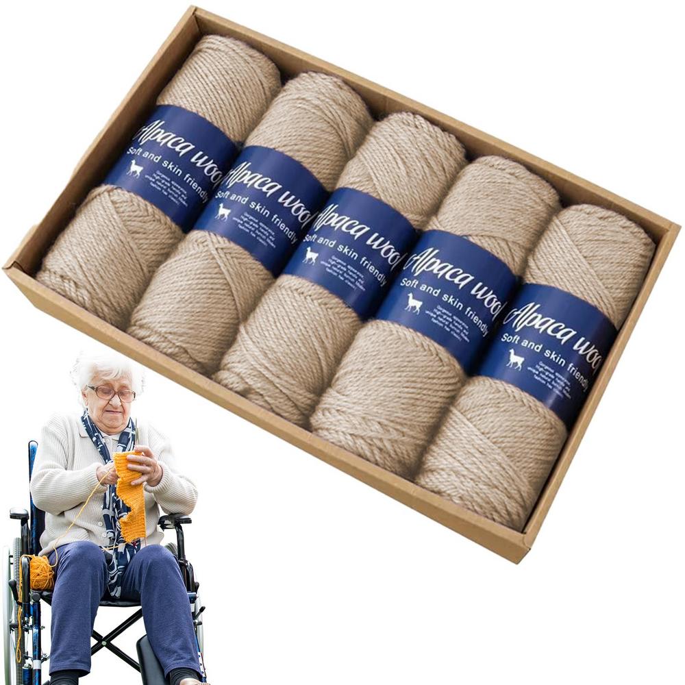 Fingering Weight Yarn Alpaca Wool Scarf Yarn Soft Scarf Thread Fingering Sock Weight Yarn Comfortable Thin Yarn For Family