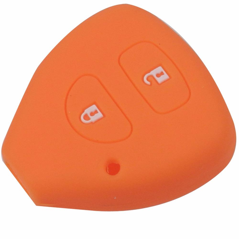 Силиконовый чехол для ключа 2 кнопки для Toyota Corolla Hilux Vitz Vios Rav4 Aqua Camry Highlander Land Cruise Prius