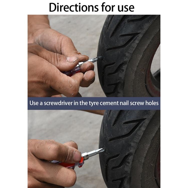 20 шт. универсальный вакуумный набор для ремонта шин для автомобиля, мотоцикла, скутера, резиновые бескамерные шины, ремонтный комплект, без клея, ремонт шин, гвозди