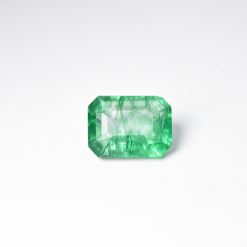 7.90 Ct Natural Green Emerald   Emerald Cut Loose Gemstone For Gifting