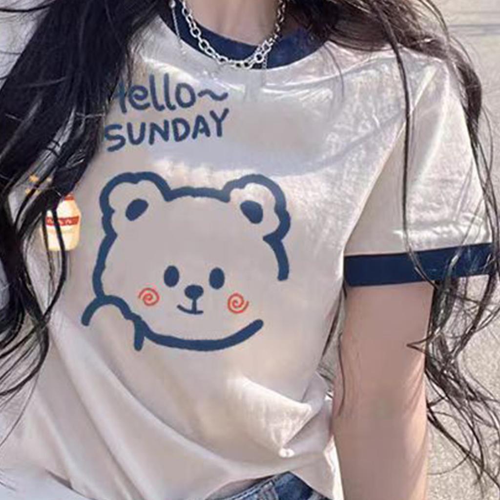 Cartoon Teddy Bear Short-Sleeved T-Shirt