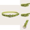 Ремень из искусственной кожи с зеленым змеиным узором и пряжкой-иглой для повседневной носки