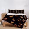 3pcs Halloween Theme Bedding Set, Art Design Soft Lightweight Microfiber Cotton Machine Washable Bedding Set for Bed Room