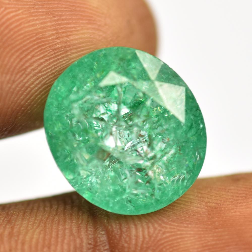 Natural Green Emerald Loose Gemstone Oval Cut 22.95 ct for Jewelry Making and Gem Collections
